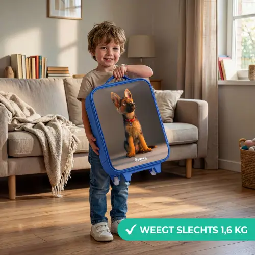 Hidde herder Kinderkoffer - Blauw klein -sfeer2_NL