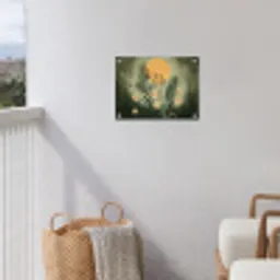 Bloemen - Bladeren - Zon - Groen tuinposter los doek klein -sfeer8