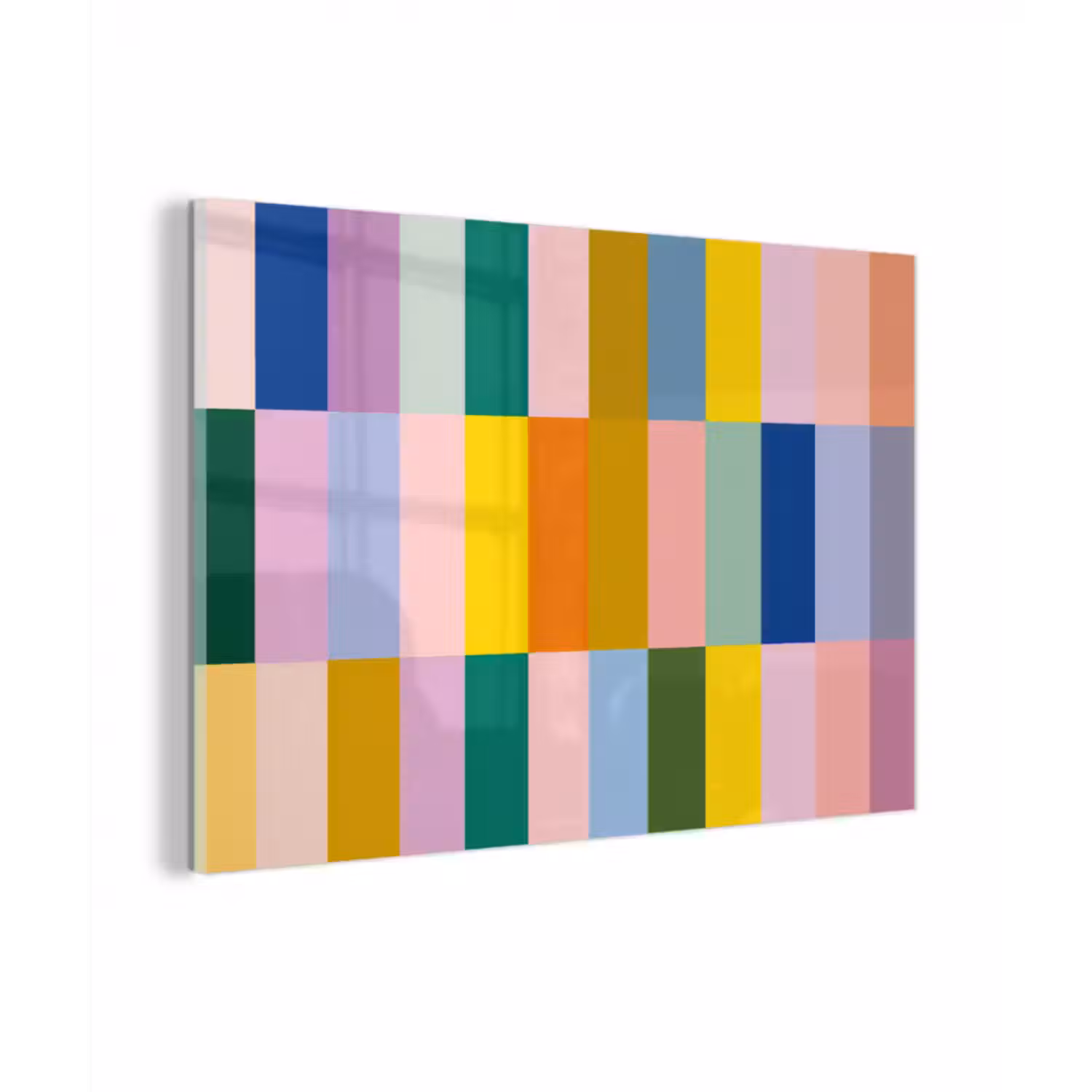 Glasbild - Streifen - Blau - Muster - Abstrakt