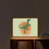 Dinosaurus - Groen - Planten - Cirkel Light Box met batterij (Wandlamp kind) middel -sfeer1_kind