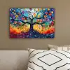 Kunst - Levensboom - Bloemen - Hippie canvas 2cm klein -sfeer3