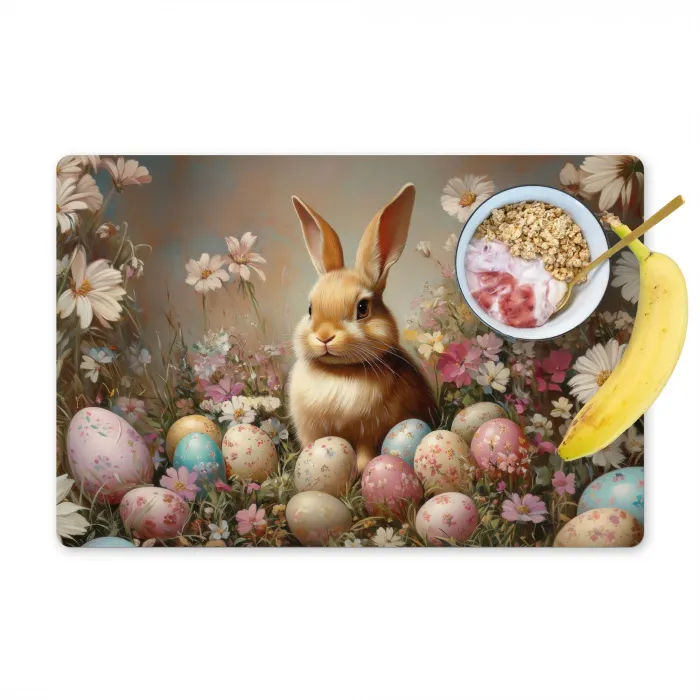 Paashaas - Lente - Paaseieren Placemat vinyl groot -zzzproduct_Kitchenyeah-website