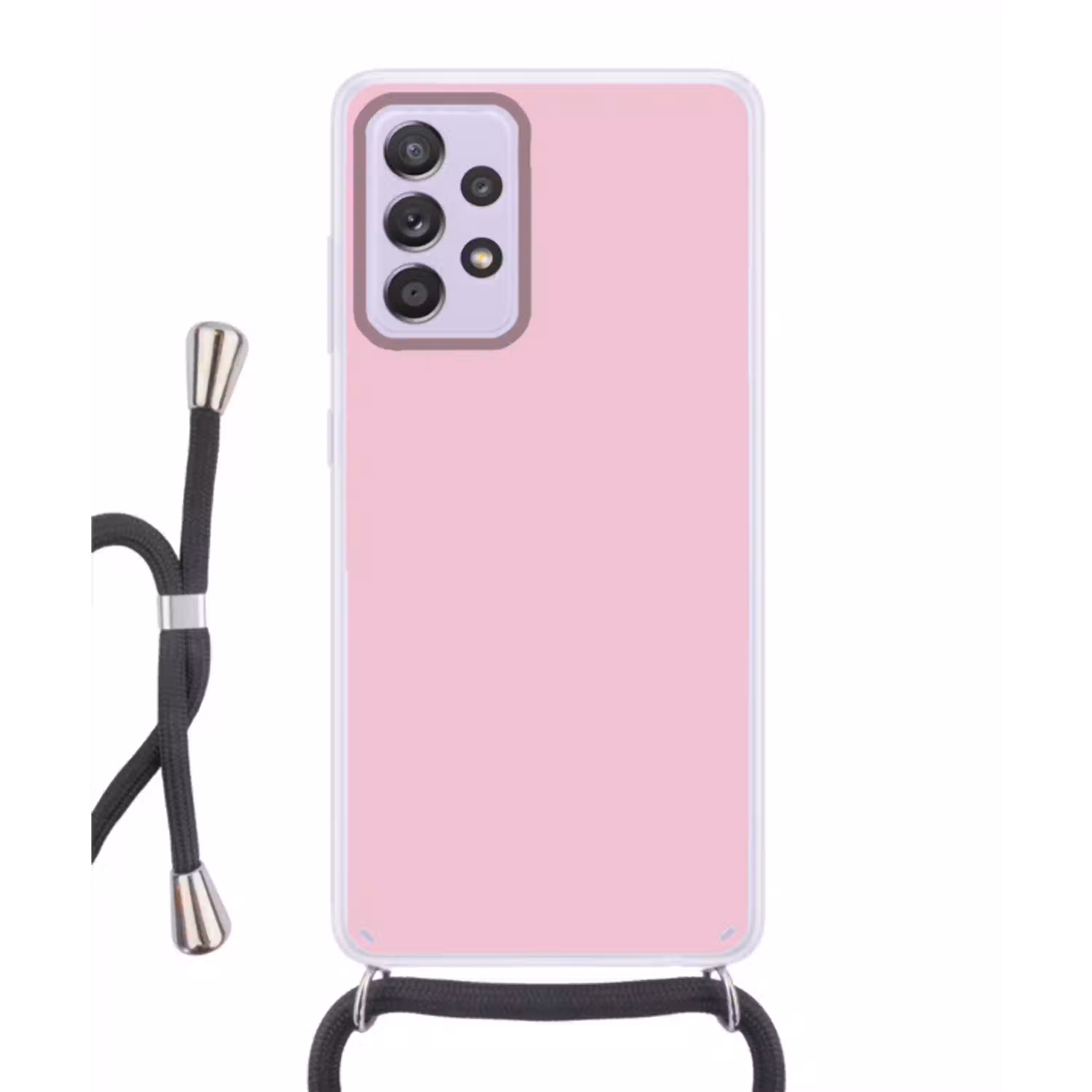 Geometrisch - Minimalistisch - Rood - Roze Hoesje Samsung Galaxy A52 5G met koord klein 816 -3d