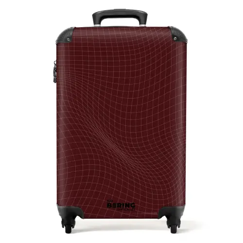 Abstract - Rood gridpatroon NBS - Handbagage koffer - Kinderen Unisex middel -productfoto_recht