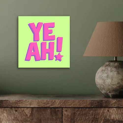 Groen - Neon - Quote aluminium wit klein -sfeer2