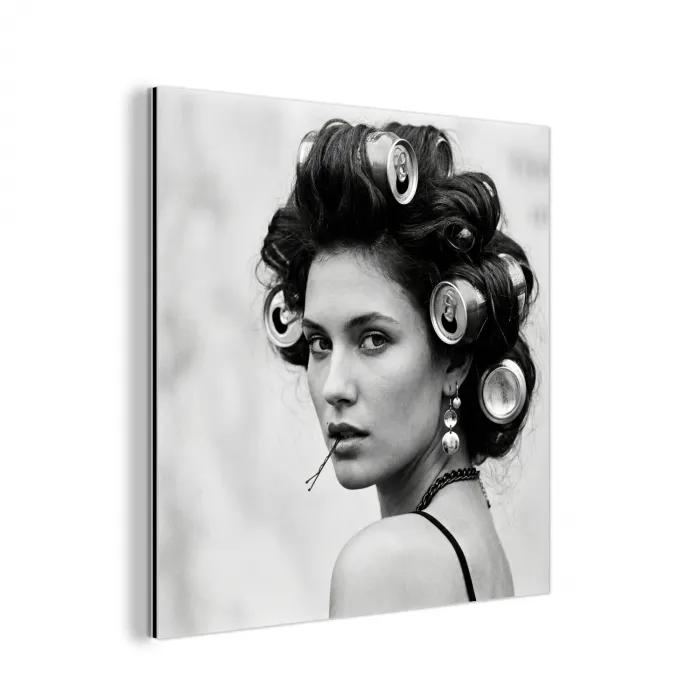 Edgy - Vrouw - Zwart - Wit aluminium wit klein -3d