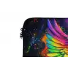 Regenboogkleuren - Vleugels - Magisch laptophoes neopreen klein -detail