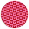 Rood - Roze - Schaakbord - Valentijn Wandcirkel plexiglas klein -3d