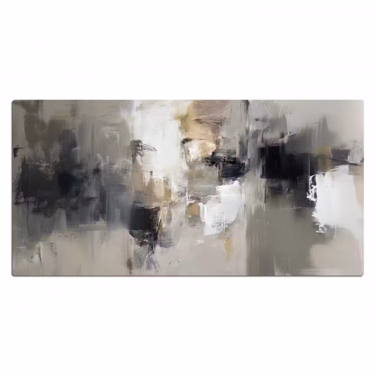Schreibtischunterlage - Farbpalette - Pinselstriche - Beige - Neblig