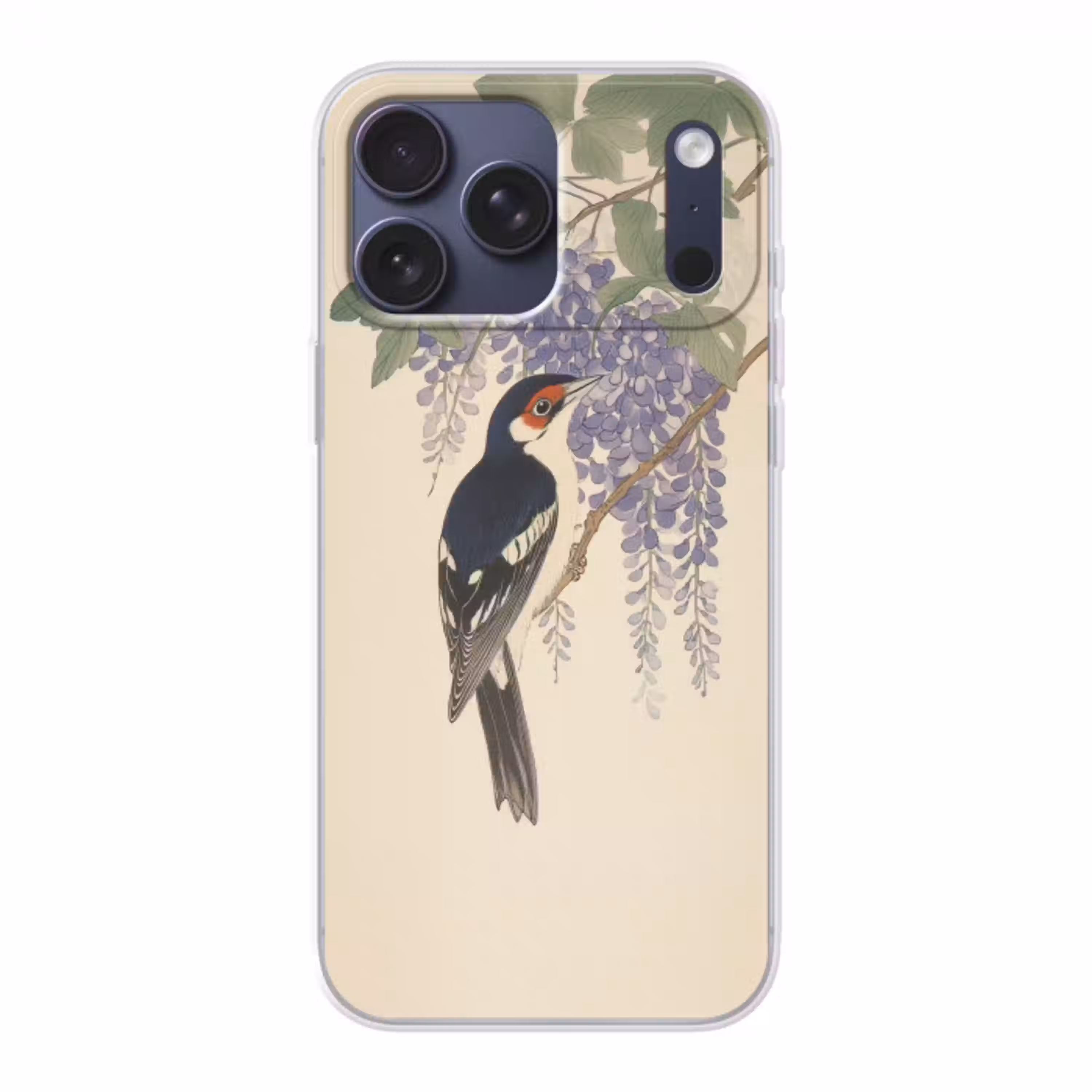 Specht - Bloemen - Paars Telefoonhoesje iPhone 17 Pro Max klein -3d