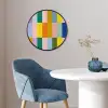 Stroken - Blauw - Patroon - Abstract Fotolijst rond zonder passe partout klein -sfeer2