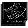 Stadskaart - Kaart - Amsterdam-Zuidoost - Plattegrond Inductie beschermer vinyl 3mm middel -3d