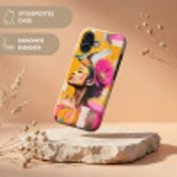 Vogel - Vrouw - Abstract - Bloem Toughcase MagSafe Apple iPhone 17 klein -USP_RandenV_DE