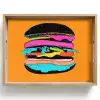 Hamburger - Kleurrijk - Speels Dienblad Rechthoek middel -z3d_shopping