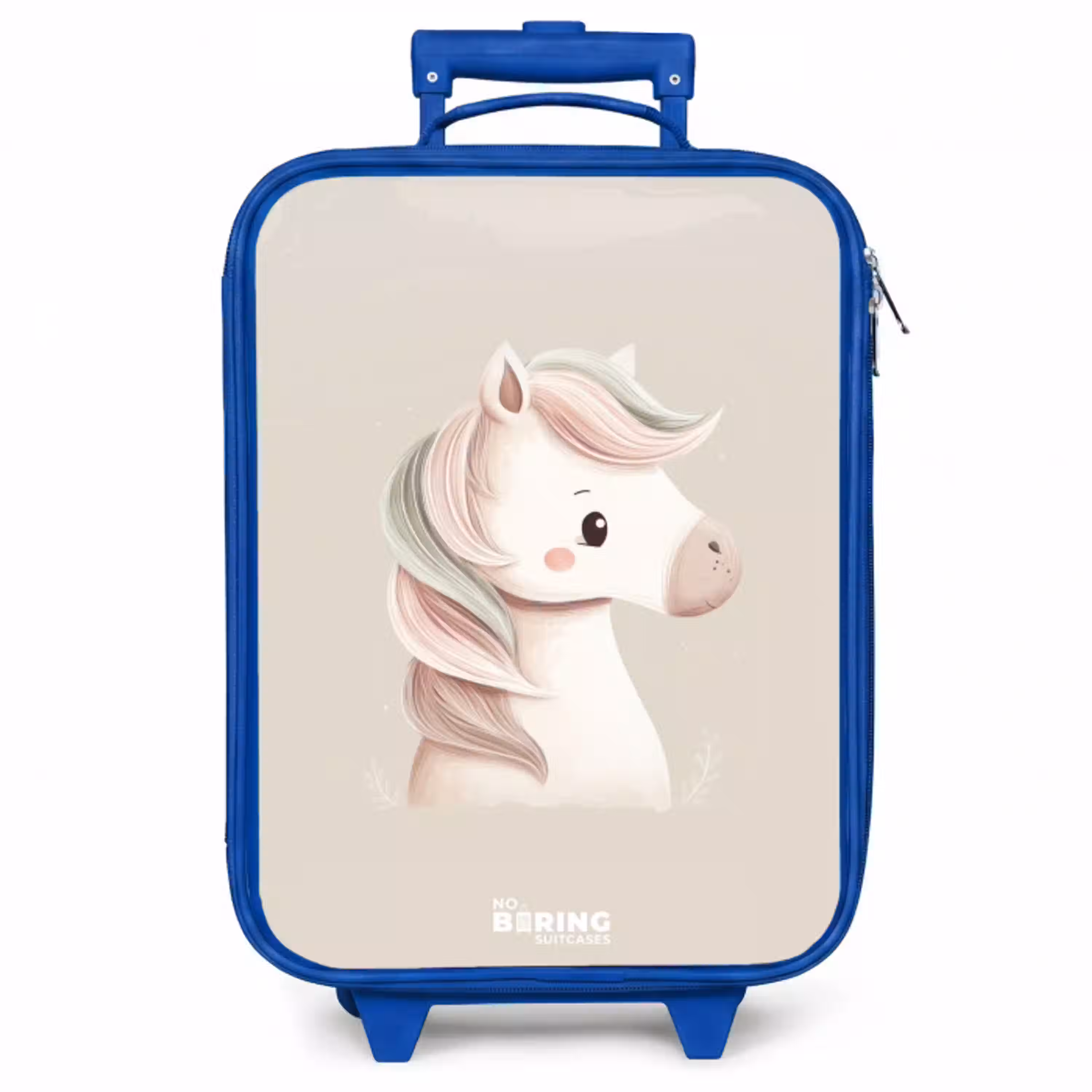 Pony in roze pastel kleuren Kinderkoffer - Blauw klein -zzz_website3d