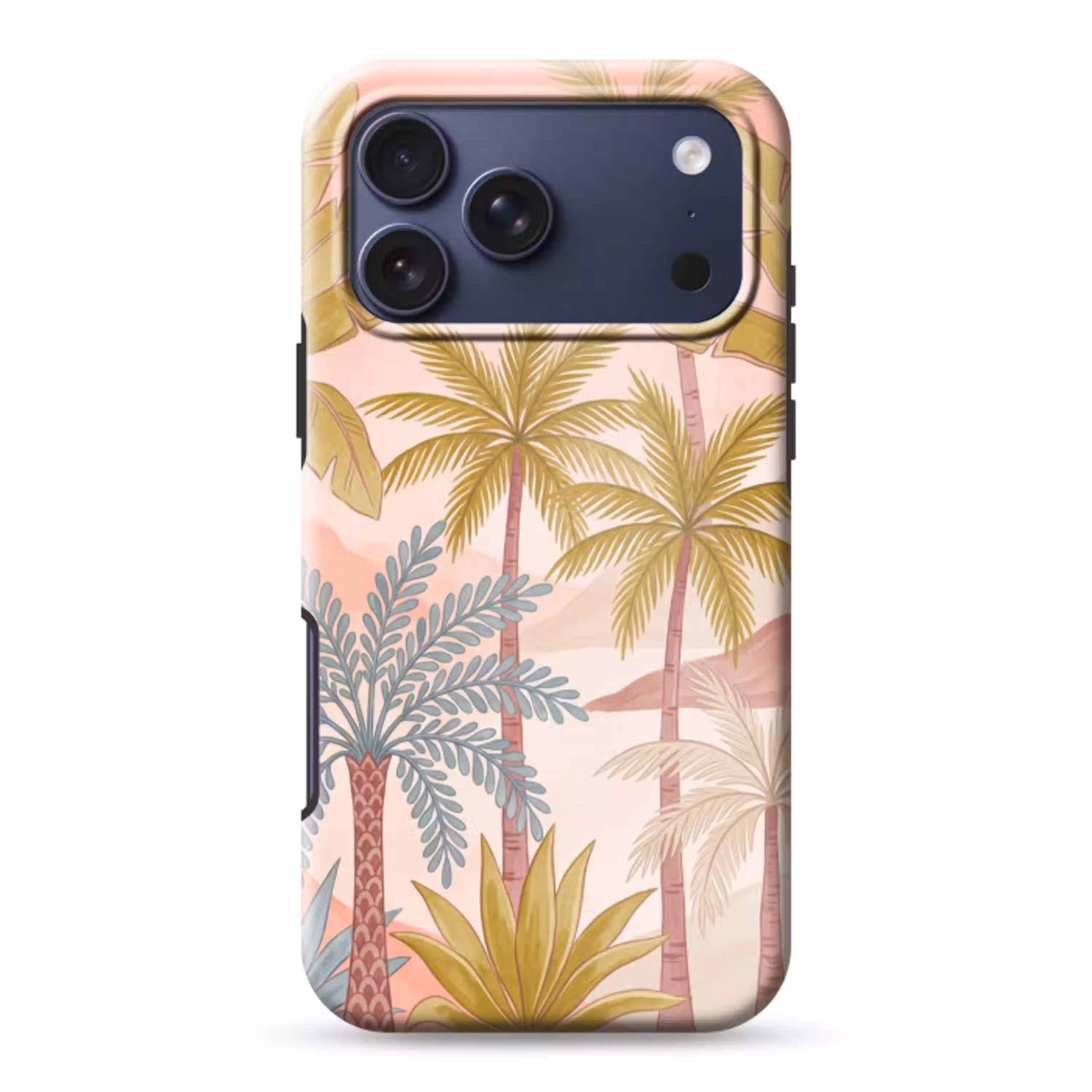 Illustratie - Palmbomen - Kleurrijk Toughcase MagSafe Apple iPhone 17 Pro Max klein -3d