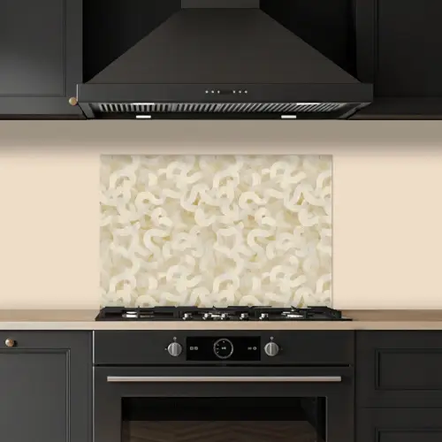 Abstract - Lijnen - Beige keuken achterwand spatscherm klein 900 -sfeer1