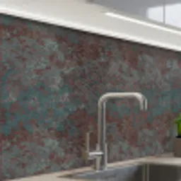 Blauw - Grijs - Roest - Patroon keuken achterwand 2 middel 865 -zzzz3d_schuin
