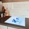 Vlinders - Sierlijk - Blauw Inductie beschermer vinyl 3mm middel -sfeer3