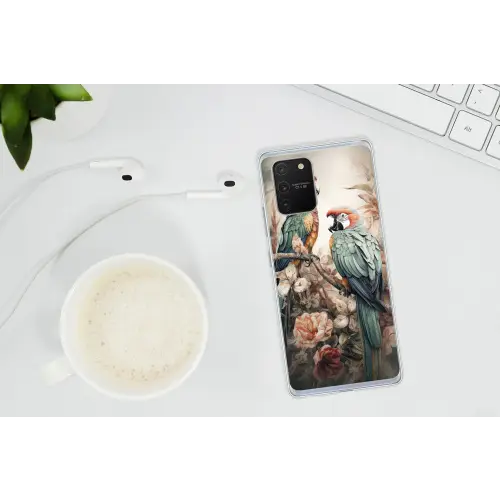 Papegaaien - Vogels - Natuur - Bloemen Telefoonhoesje Samsung Galaxy S10 Lite klein -oordopS10Lite