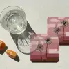 Illustratie - Bloemen - Vlakken - Abstract onderzetter kurk middel -sfeer4