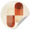 Bogen - Beige - Vormen Wandcirkel behangsticker klein -3d