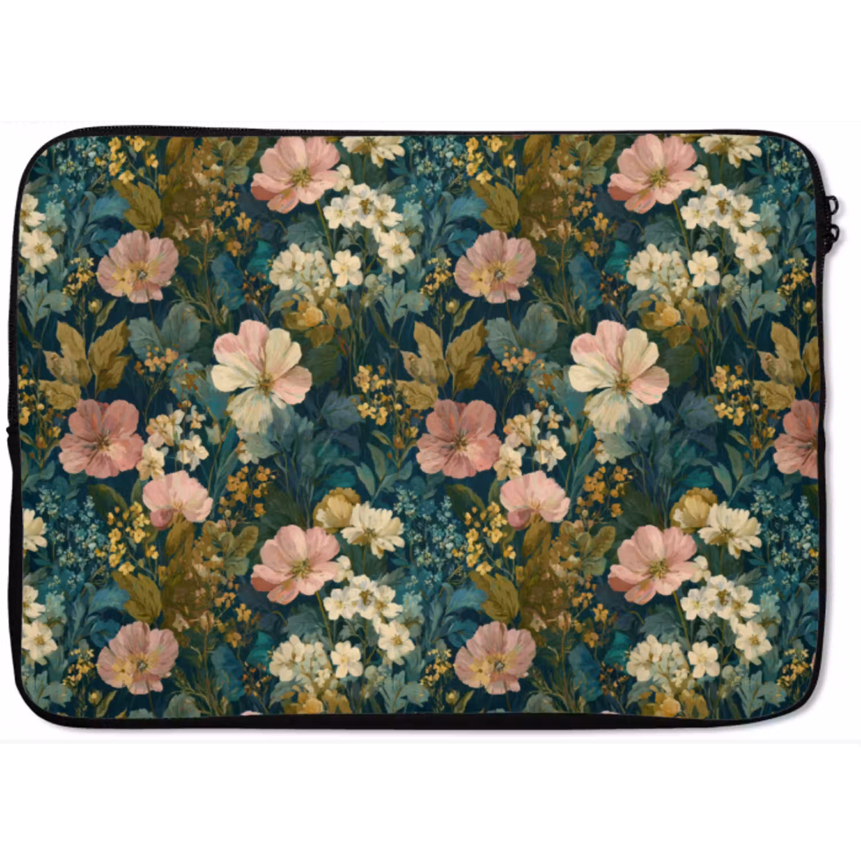 Wilde bloemen - Botanisch - Patroon - Roze - Romantisch laptophoes neopreen klein 279 -zkaufland3dotto