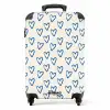 Patronen - Patroon van blauwe hartjes NBS - Handbagage koffer - Kinderen Unisex middel -productfoto_recht