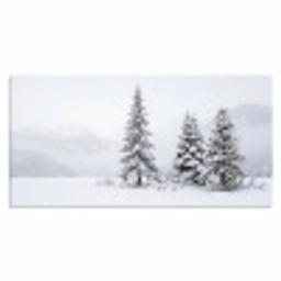 Fijnsparren - Sneeuw - Winter - Landschap - Stilte Muismat XXL klein -3d_leeg
