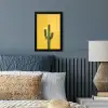 Cactus - Groen - Minimalistisch fotolijst zwart zonder passe partout klein -sfeer3