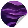 Golven - Abstract - Paars Wandcirkel behangsticker klein -3d