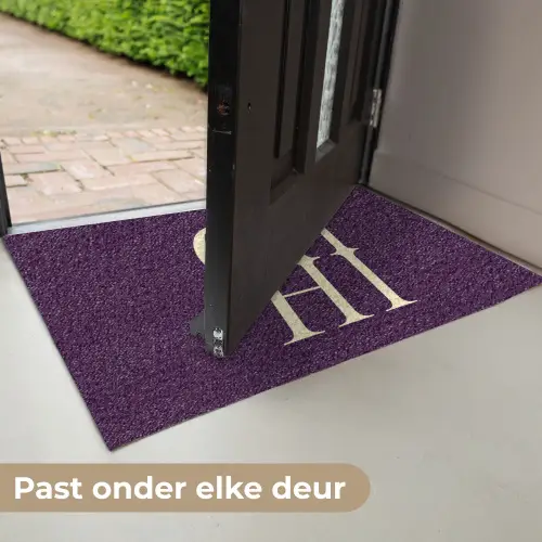 Oh hi - Paars - Minimalistisch Deurmat klein -USP_NL
