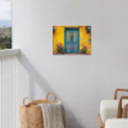 Deuren - Kleurrijk - Planten tuinposter los doek klein -sfeer8
