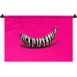 Banaan - Zebraprint - Roze Wandkleed katoen klein -zz3d