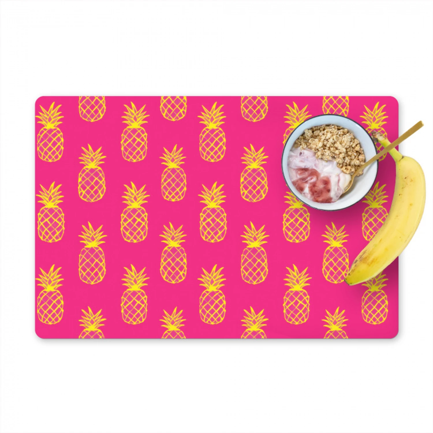 Ananas - Trendy - Roze Placemat vinyl groot 368 -zzzproduct_Kitchenyeah-website