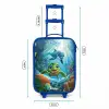 Schildpad en dolfijn in blauwe oceaan Kinderkoffer - Blauw klein -productfoto_formaten
