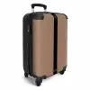 Minimal - Warm bruin met zwarte streep NBS - Handbagage koffer - Unisex middel -productfoto_3d