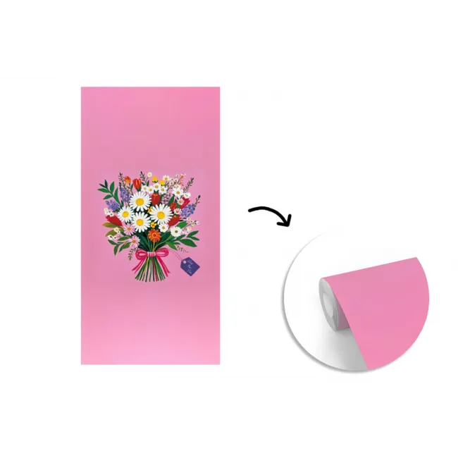 Bloemen - Quote - Kaartje - Kleurrijk fotobehang vinyl groot -3d