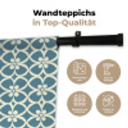 Patroon - Symmetrisch - Blauw Wandkleed katoen klein 269 -tsfeer2_DE