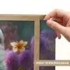 Puppy - Bloemen - Planten - Natuur - Husky Light Box met batterij (Wandlamp kind) middel -USP_websiteprintNL
