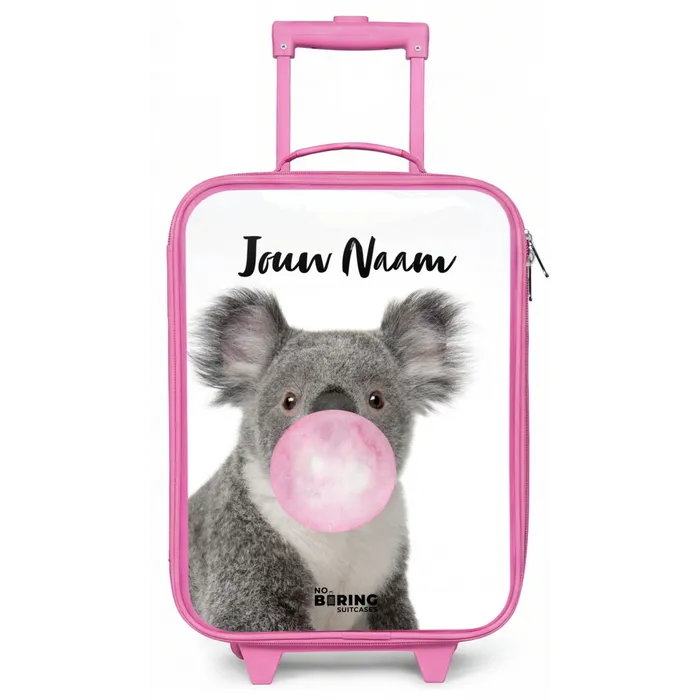 Kauwgom koala Kinderkoffer - Roze klein -zz3dotto