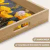 Tulpen - Geel - Penseelstreken - Abstract Dienblad Rechthoek middel -USP_HandgreepNL