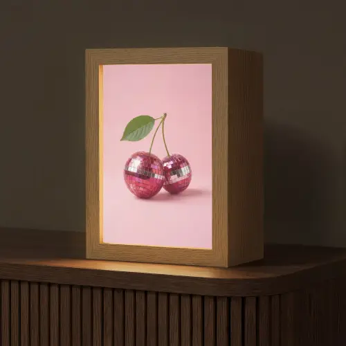 Disco - Kersen - Roze Light Box met kabel (Tafellamp) klein -z3d_website