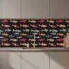 Vissen - Patroon - Kleurrijk keuken achterwand 2 middel 871 zz_3dshopping