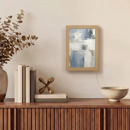 Aquarel - Abstract - Kunst Light Box met kabel (Tafellamp) klein -sfeer2