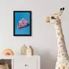 Taart - Edelstenen - Glitters - Roze fotolijst zwart zonder passe partout klein -usfeer4_kinderkamer