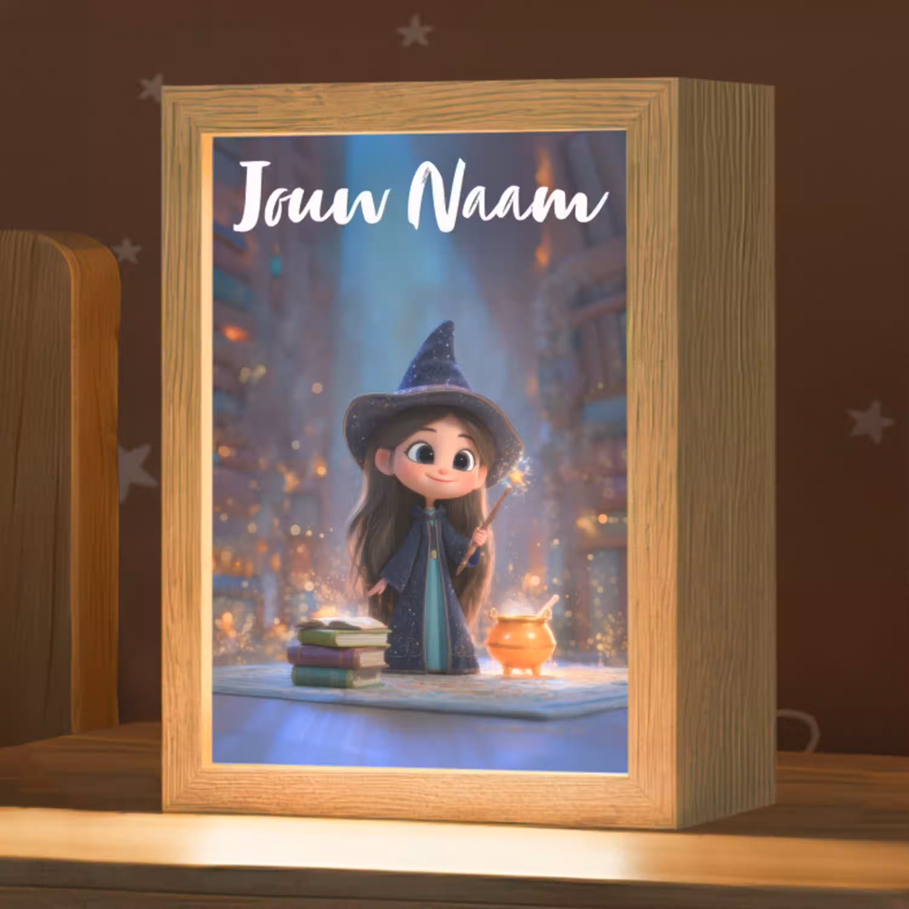 Tovenares - Magie - Toverstaf - Sterren Light Box met kabel (Kinderlampje) klein -zzz_3d_website