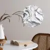 Wit - Marmer - Golvend - Grafiet Wandcirkel behangsticker klein 186 -sfeer3