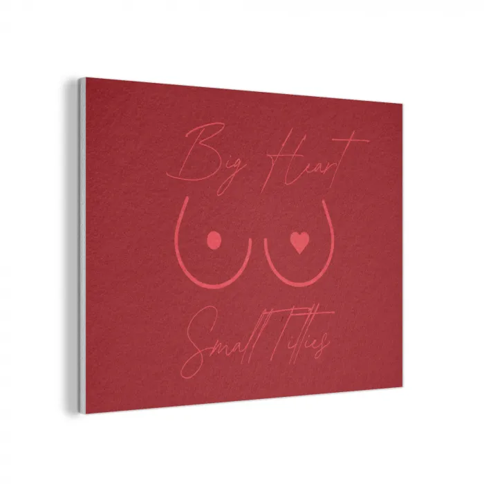big heart small titties - Hart - Rood PET vilt klein -3d