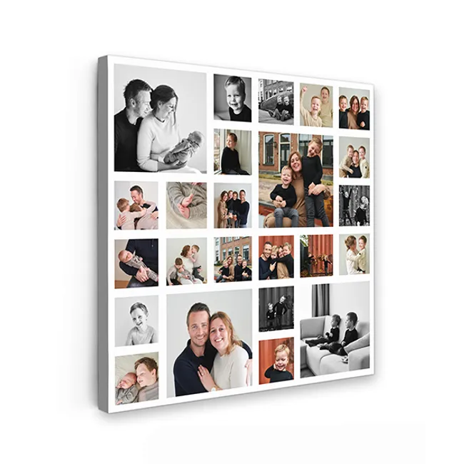 Leinwandcollage – 27 Fotos – Quadratisch